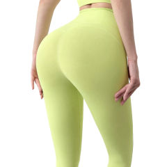 Yellow Fake Two-pieces Bra with Pant Yoga Set TQE91350-7