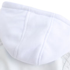 White Removable Hooded Washed PU Leather Jacket TQK280096-1