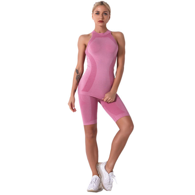 Cameo Seamless Sleeveless Tank Sports Set TQE00136-47