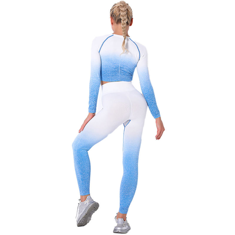 Blue Gradient Long Sleeve Sports Set TQE00131-5