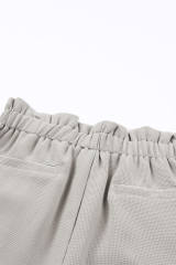 Gray Linen Mix Paper Bag Shorts LC731168-11