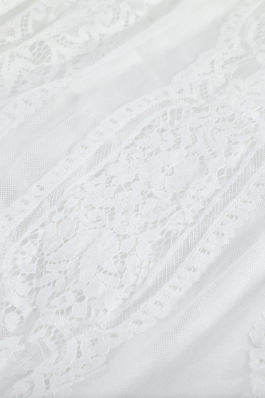 White Fill Your Heart Lace Maxi Dress LC611316-1