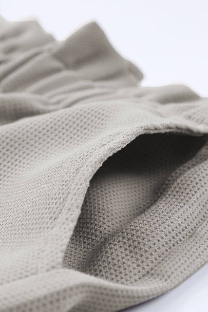 Gray Linen Mix Paper Bag Shorts LC731168-11