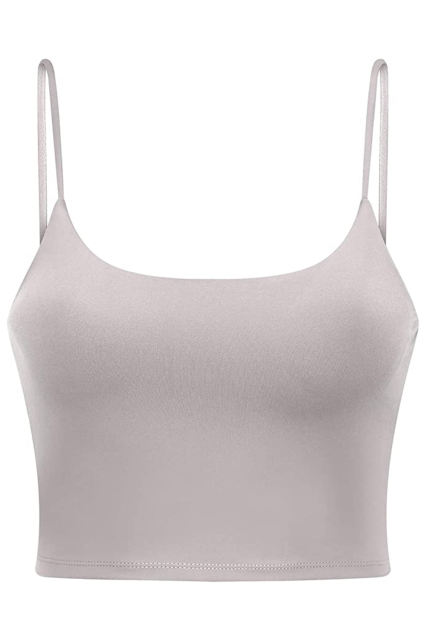 Gray Wireless Seamless Sport Yoga Bra Crop Tank LC264040-11