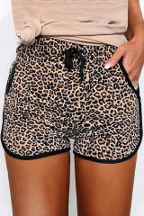 Leopard Print Shorts with Pockets LC771539-20