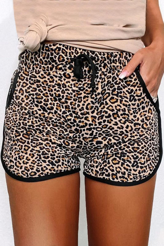 Leopard Print Shorts with Pockets LC771539-20