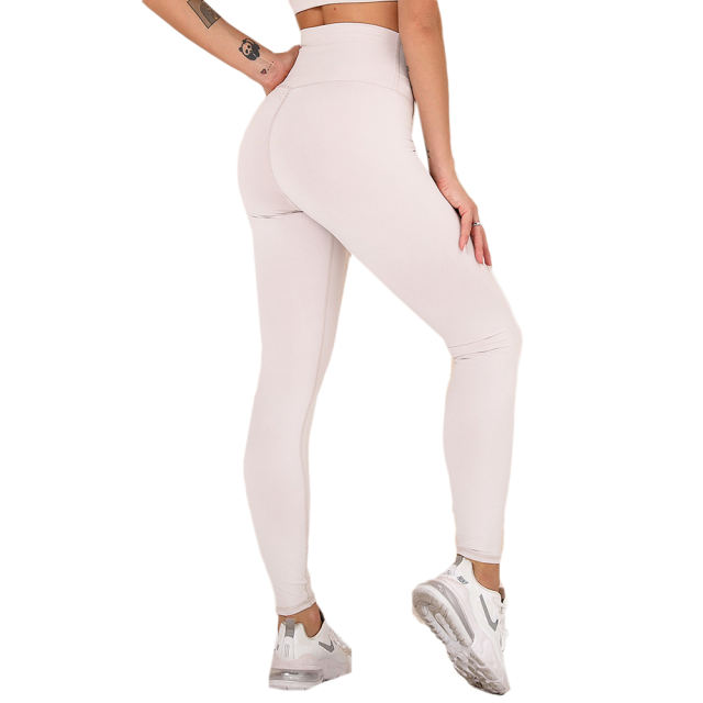 Light Gray Sides Drawstring Short Sleeve Yoga Pant Set TQK710243-25