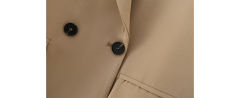 Khaki Lapel Collar Button Solid Color Blazer TQK260054-21