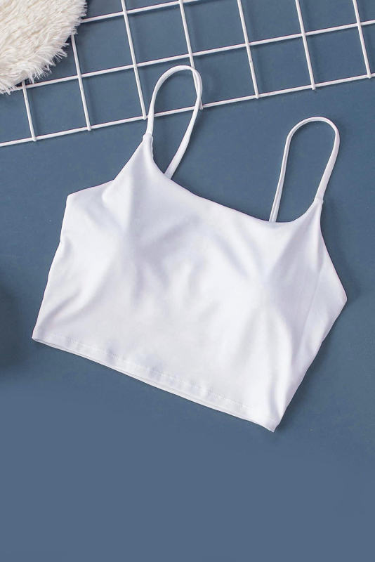 White Wireless Seamless Sport Yoga Bra Crop Tank LC264040-1