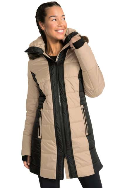 Khaki Outdoor Padded Jacket for Women LC85187-16