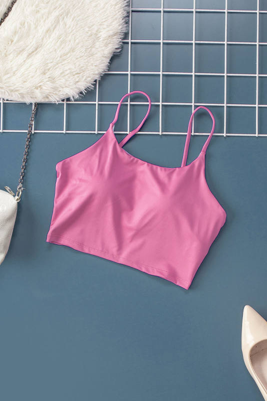 Pink Wireless Seamless Sport Yoga Bra Crop Tank LC264040-10
