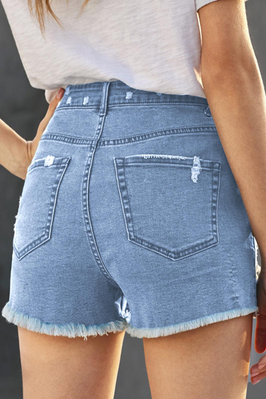 Blue Gypsy Mid-rise Distressed Denim Shorts LC78858-5