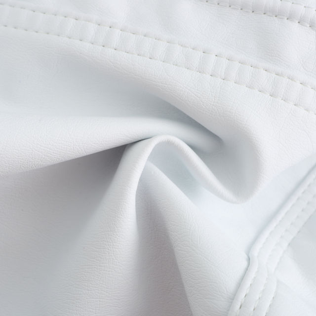 White Removable Hooded Washed PU Leather Jacket TQK280096-1