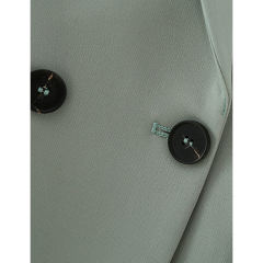 Light Green Lapel Collar Button Solid Color Blazer TQK260054-28