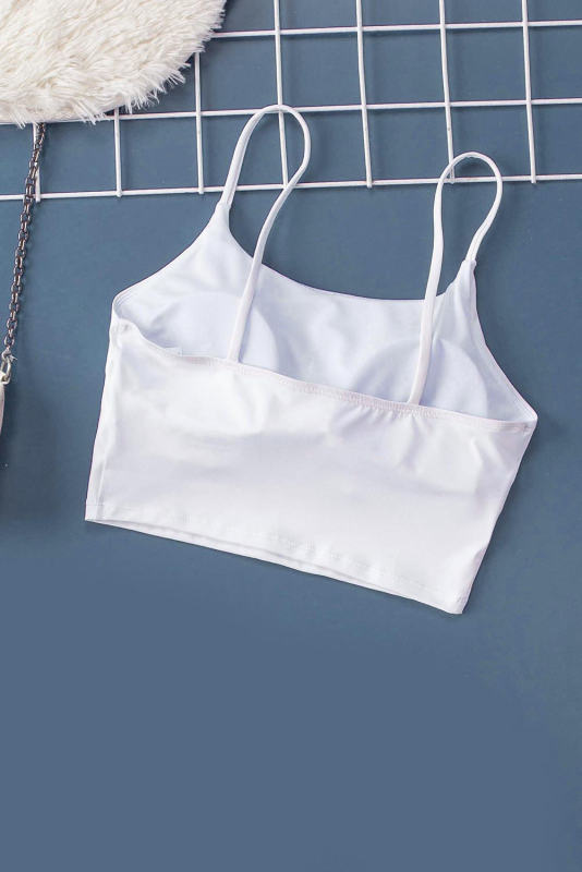 White Wireless Seamless Sport Yoga Bra Crop Tank LC264040-1