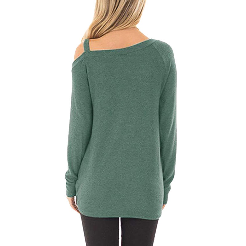 Green Cold Shoulder Knot Twist Front Tunic Tops