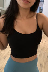 Black Wireless Seamless Sport Yoga Bra Crop Tank LC264040-2