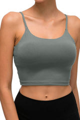 Green Wireless Seamless Sport Yoga Bra Crop Tank LC264040-9