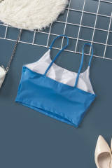 Blue Wireless Seamless Sport Yoga Bra Crop Tank LC264040-5