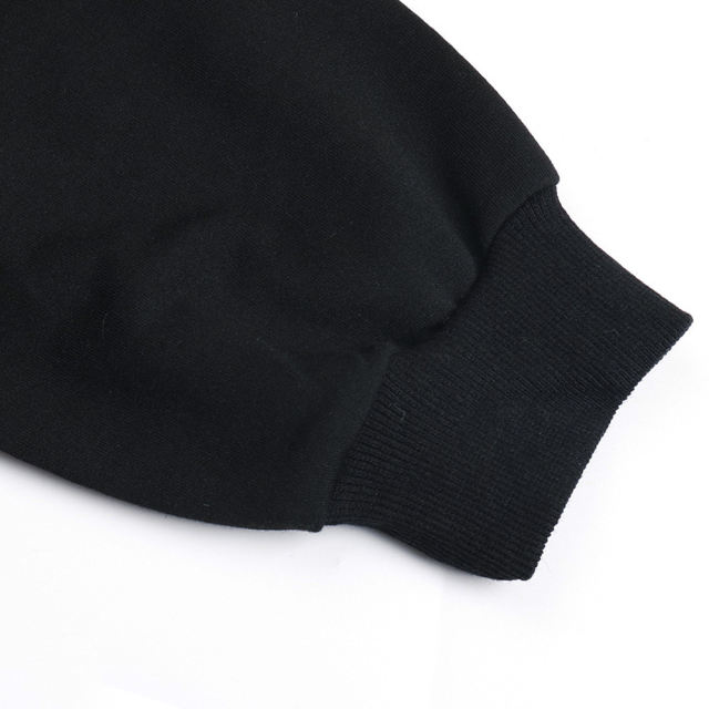 Black Hollow Out Long Sleeve Crop Top with Pant Set TQF711003-2