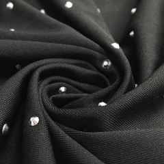 Black Rhinestone Open Back Mermaid Maxi Dress TQK311126-2