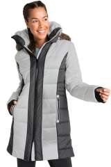 Gray Outdoor Padded Jacket for Women LC85187-1