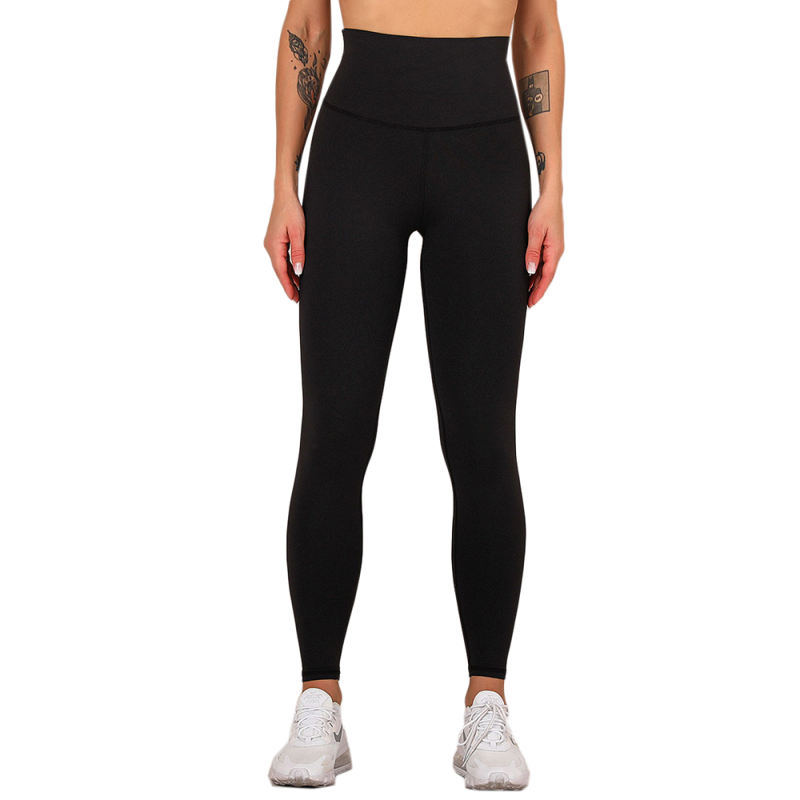 Black Sides Drawstring Short Sleeve Yoga Pant Set TQK710243-2
