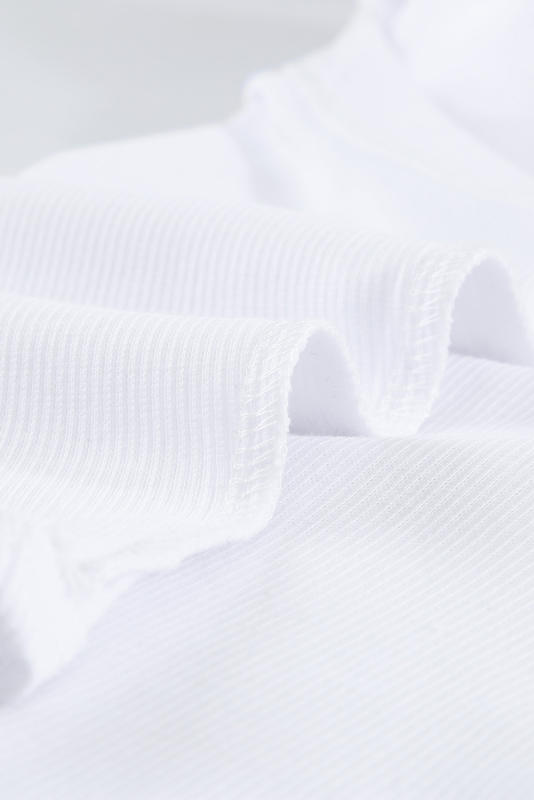 White Fashion Bodycon Tight Ribbed Tank Top LC256249-1