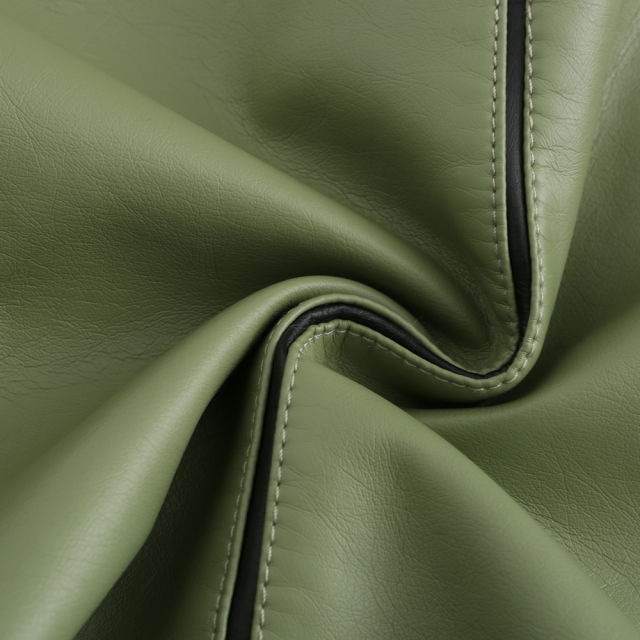 Light Green Turn Down Slim Fit PU Leather Jacket TQK280095-28