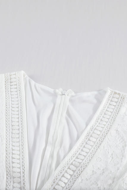 White Fill Your Heart Lace Maxi Dress LC611316-1