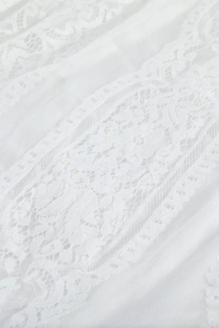 White Fill Your Heart Lace Maxi Dress LC611316-1