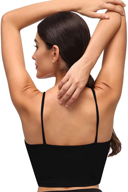 Black Wireless Seamless Sport Yoga Bra Crop Tank LC264040-2