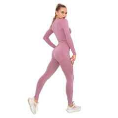 Cameo Seamless Long Sleeve Yoga Sports Set TQE00135-47