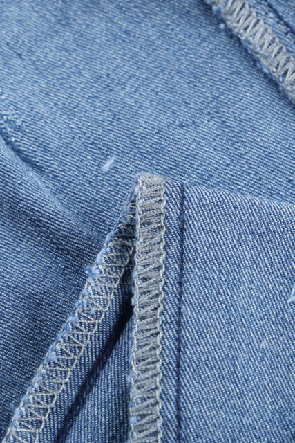 Faded Mid High Rise Jeans with Holes LC78267-4