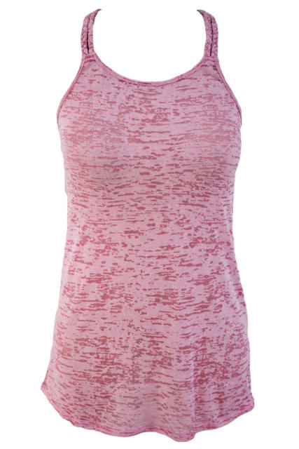 Rosy Braided Racerback Burnout Beach Dress