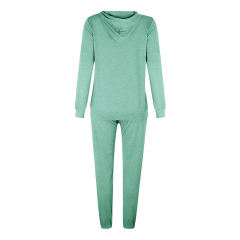 Green Drawstring Hoodie with Pant Set TQK710131-9