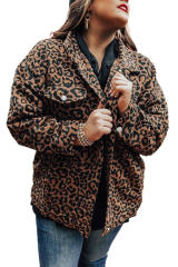 Plus Size Leopard Jacket PL851015-20