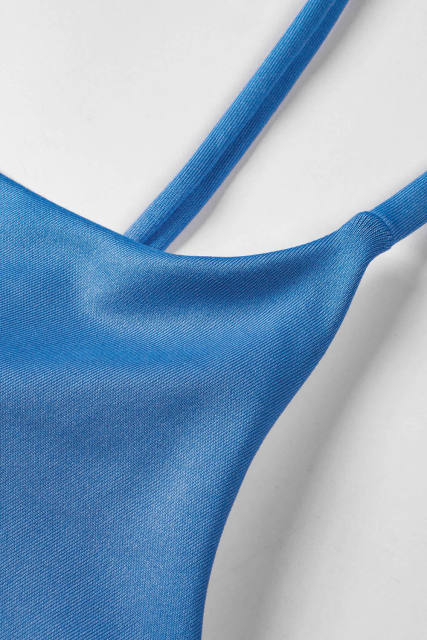 Blue Wireless Seamless Sport Yoga Bra Crop Tank LC264040-5