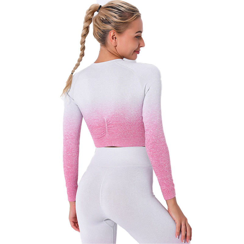 Pink Gradient Long Sleeve Sports Set TQE00131-10