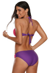 Purple Rosy Tie Dye Bikini Swimwear