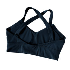 Black Cross Shoulder Bra with Pant Yoga Set TQE91344-2