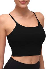 Black Wireless Seamless Sport Yoga Bra Crop Tank LC264040-2