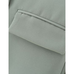 Light Green Lapel Collar Button Solid Color Blazer TQK260054-28