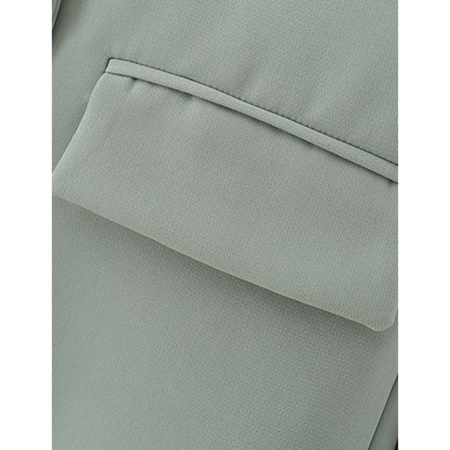 Light Green Lapel Collar Button Solid Color Blazer TQK260054-28