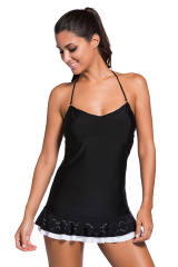 Halter Swimdress and Black Panty Swimwear