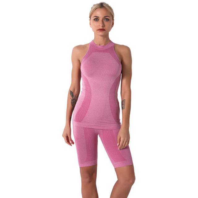 Cameo Seamless Sleeveless Tank Sports Set TQE00136-47