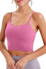 Pink Wireless Seamless Sport Yoga Bra Crop Tank LC264040-10