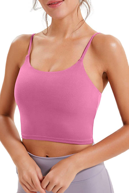 Pink Wireless Seamless Sport Yoga Bra Crop Tank LC264040-10
