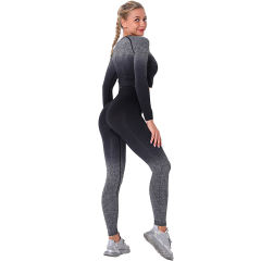 Black Gradient Long Sleeve Sports Set TQE00131-2