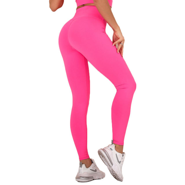 Rosy Sides Drawstring Short Sleeve Yoga Pant Set TQK710243-6